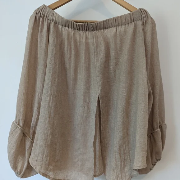 One Teaspoon Oakwood Sugar Off-the-Shoulder Peasant Blouse | Size M - Picture 6 of 8